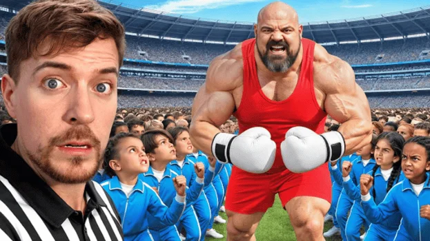 100 Kids Vs World's Strongest Man