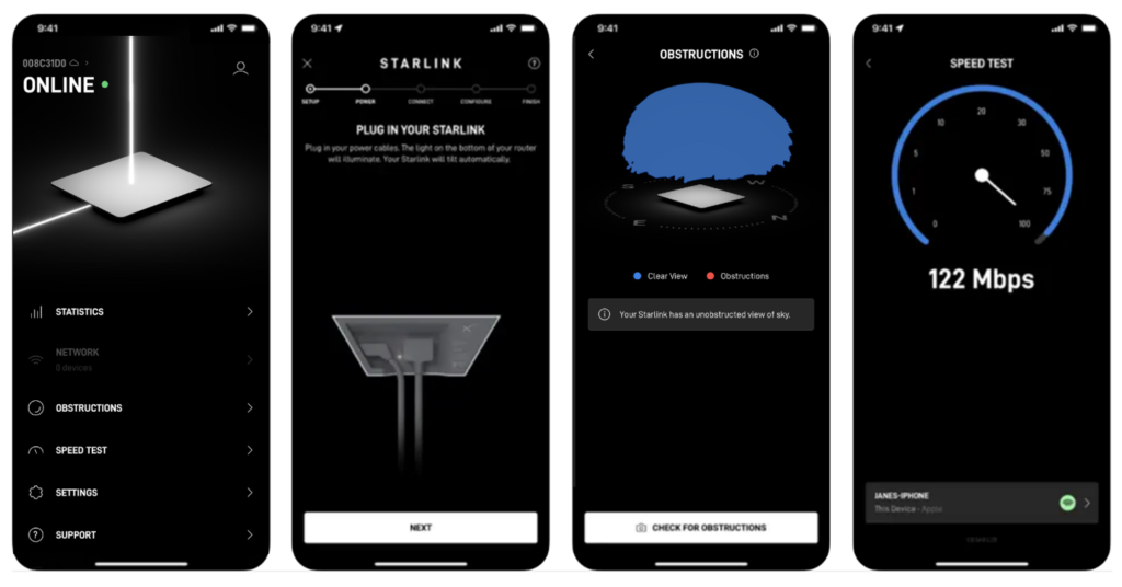Starlink internet setup